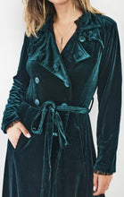 Load image into Gallery viewer, Velvet Hunter Green Full Length Jacket