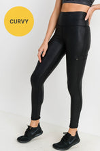 Load image into Gallery viewer, Curvy Triple Zippered Pocket Highwaist Foil Legging-PLUS