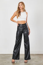 Load image into Gallery viewer, Faux Leather Wide Leg Pants
