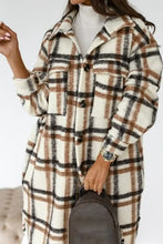 Load image into Gallery viewer, Gray &amp; Brown Plaid Shacket
