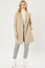 Load image into Gallery viewer, Oatmeal Fleece Long Line Coat
